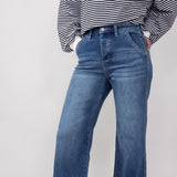 Mica High Rise Wide Cuffed Leg Jeans for Women