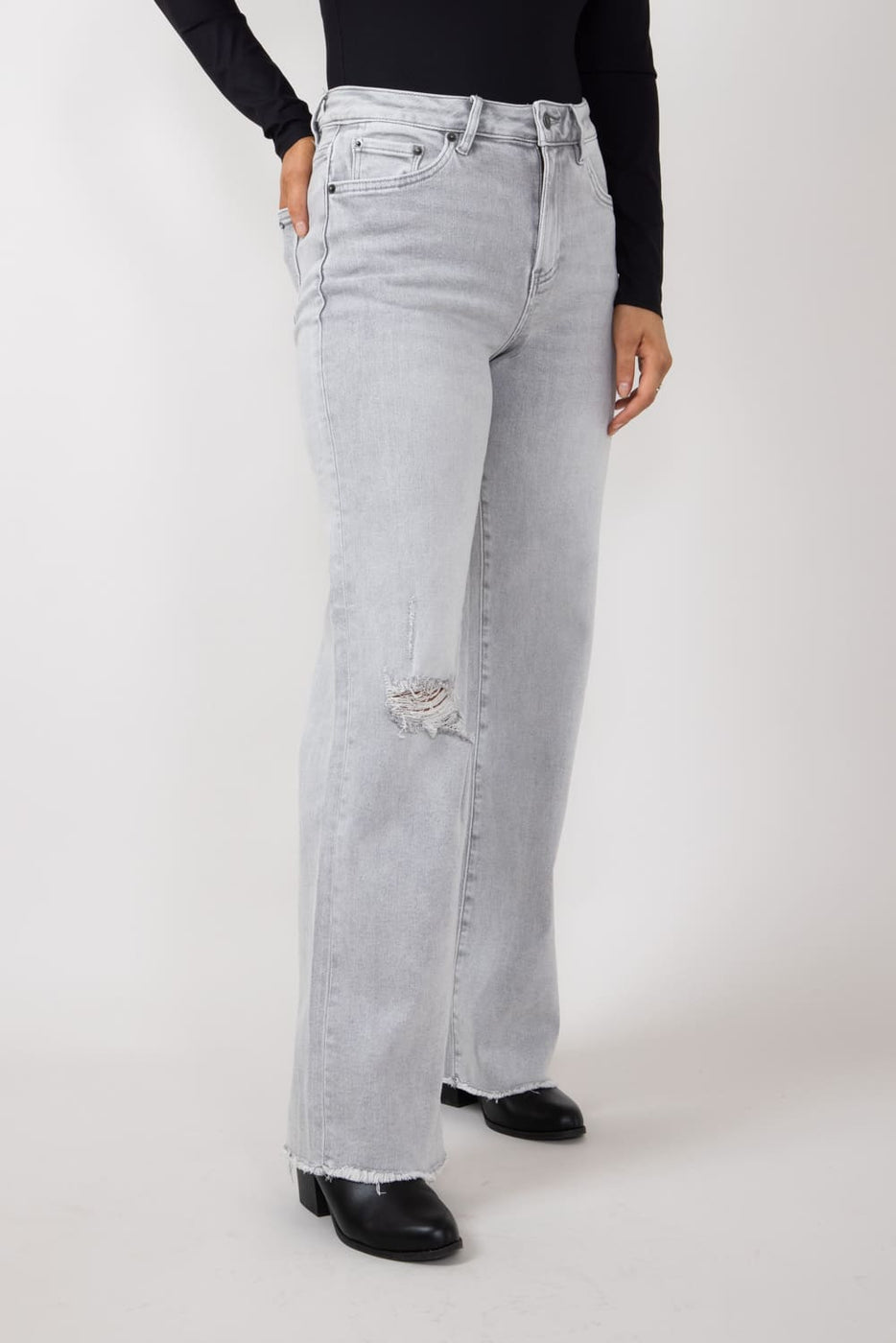 3x1 Higher Ground W3 Gusset Elvia Flare Leg buy Raw Crop Jeans