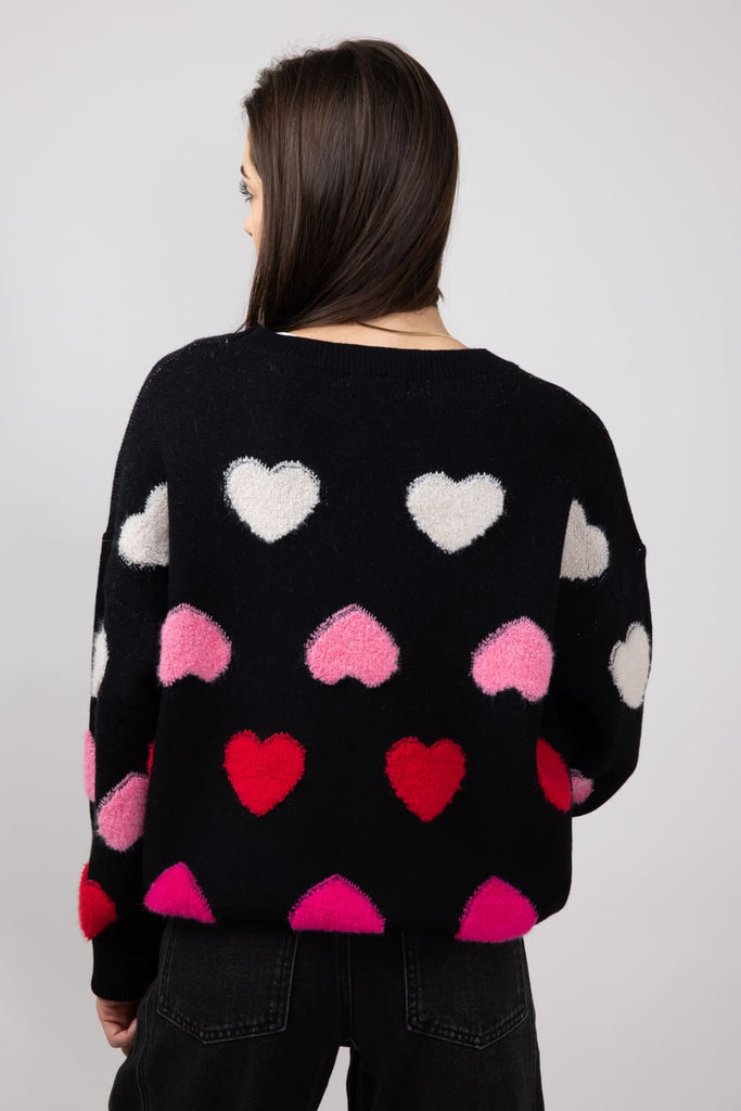 WILDFOX Colorful Mini Heart Cream Sweatshirt size deals L