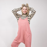 Outer Pocket Onesie for Women in Dark Blush