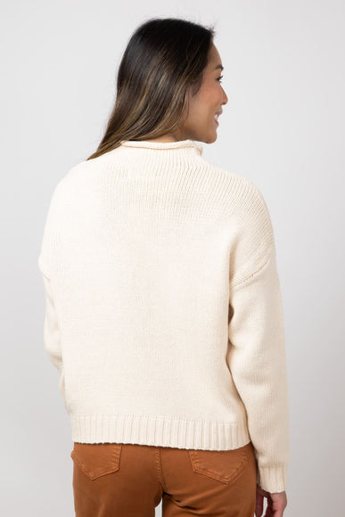 Mock Neck Sweater for Women in Natural