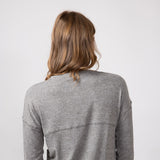 Mono B Hatchi Brushed Crewneck for Women in Urban Grey