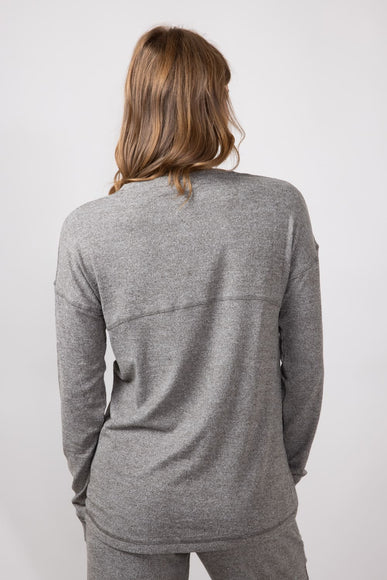 Mono B Hatchi Brushed Crewneck for Women in Urban Grey