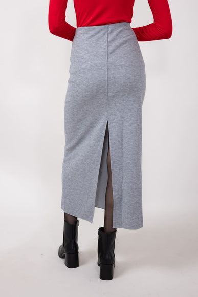 Mustard Seed Sweater Maxi Skirt for Women in Grey