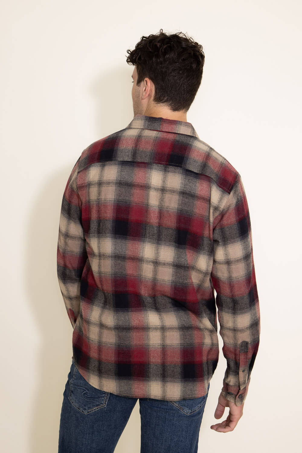 Flag & Anthem Belhaven Double Layer Plaid Shirt for Men in Red