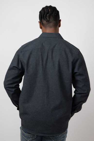 North River Suede Cotton Shirt Jacket for Men in Charcoal Heather