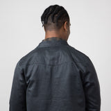 North River Suede Cotton Shirt Jacket for Men in Gun Metal