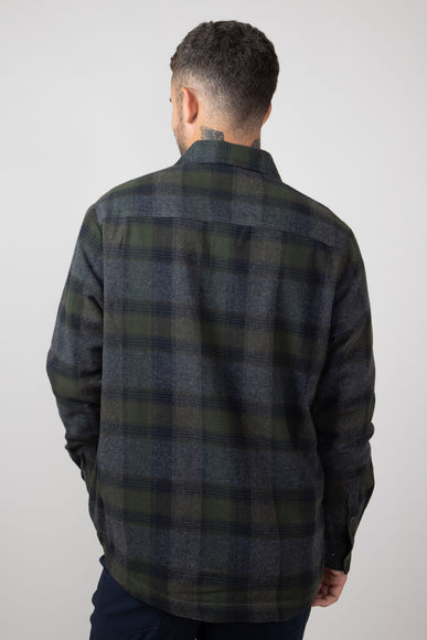 North River Waffle Lined Shirt Jacket for Men in Charcoal