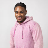 Mineral Wash Hoodie in Rose