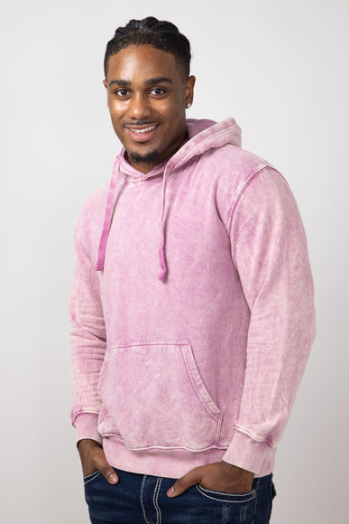 Mineral Wash Hoodie in Rose