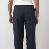 Plaid Straight Pants for Women in Charcoal