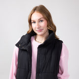 Blu Pepper Puffer Vest for Women in Black