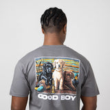 Pups and Ducks T-Shirt for Men in Charcoal