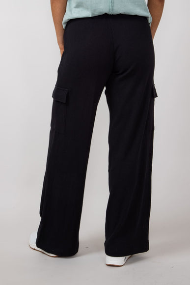 Willa Wide Leg Cargo Pants for Women in Black