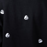 1897 Active Skull Embroidery Sweatshirt for Women in Black