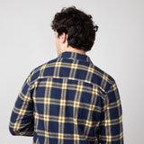 Plaid Flannel Shirt for Men in Navy