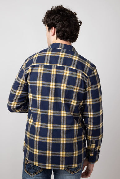 Plaid Flannel Shirt for Men in Navy