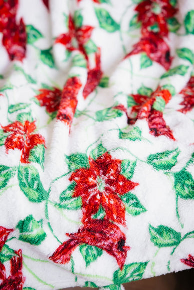 Simply Southern Holiday Cardinal Sherpa Blanket in White