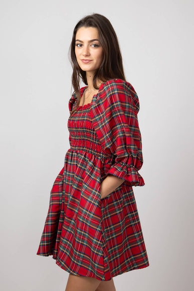 Simply Southern Holiday Dress for Women in Plaid