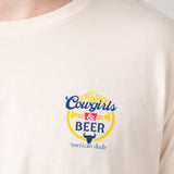 Simply Southern Long Sleeve Cowgirls & Beer T-Shirt for Men in Beige