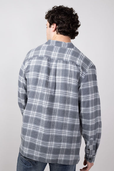 Simply Southern Plaid Button Up Shacket for Men in Grey Plaid 