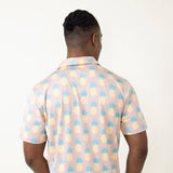 Simply Southern Pineapple Polo for Men in Peach