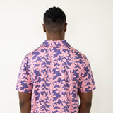 Simply Southern Pink Leaf Polo for Men in Pink