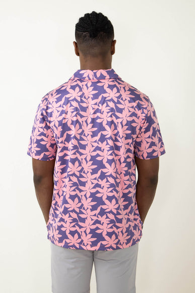 Simply Southern Pink Leaf Polo for Men in Pink