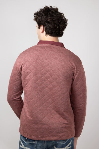 Simply Southern Quilted Pullover for Men in Garnet