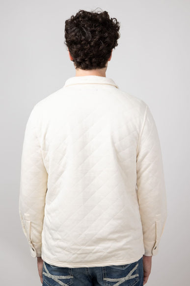 Simply Southern Quilted Shacket for Men in Beige