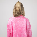 Simply Southern Solid Acid Wash Shacket for Women in Pink