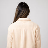 Simply Southern Solid Fleece Shacket for Women in Butter