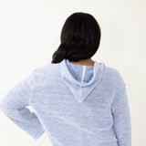 Simply Southern Terry Rope Hoodie for Women in Blue