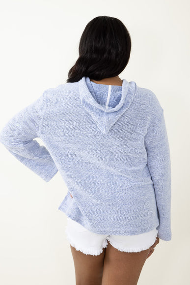 Simply Southern Terry Rope Hoodie for Women in Blue