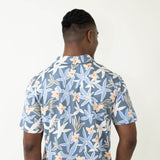 Simply Southern Tropical Polo for Men in Navy Blue