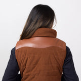 Simply Southern Corduroy Cropped Zippered Vest for Women in Sable