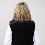 Simply Southern Corduroy Cropped Zippered Vest for Women in Black 