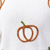 Simply Southern Knit Pumpkins Sweater for Women in Cream