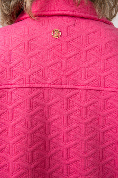 Simply Southern Quilted Shacket for Women in Pink 