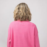 Simply Southern Solid Waffle Knit Shacket for Women in Pink