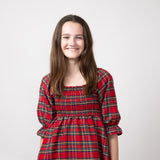 Simply Southern Youth Holiday Dress for Girls in Plaid