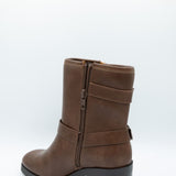 Soda Addax Moto Booties for Women in Brown