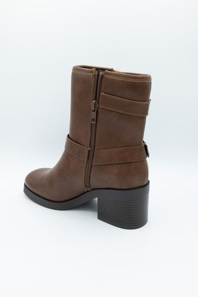 Soda Addax Moto Booties for Women in Brown