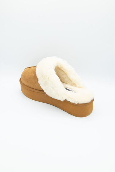 Soda Darwin Platform Slipper for Women in Tan