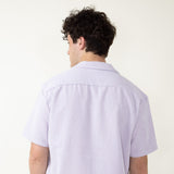 Corduroy Button Up Shirt for Men in Dusty Lilac