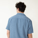 Corduroy Button Up Shirt for Men in Sky Blue