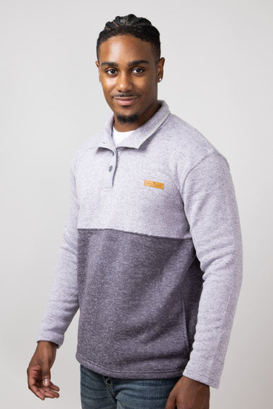 Simply Southern Quarter Snap Pullover for Men in Smoke