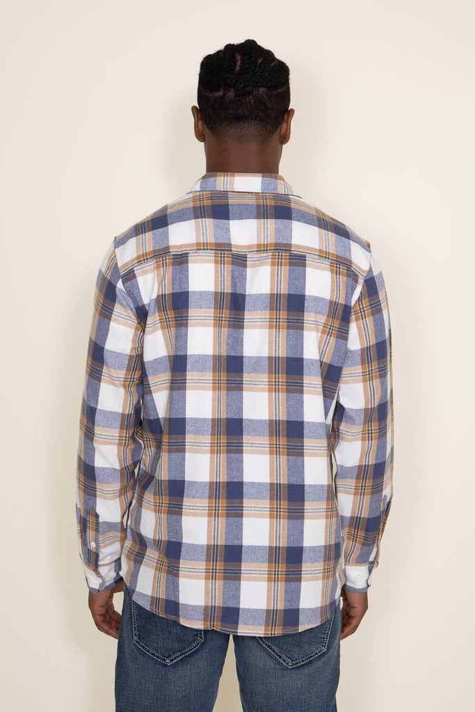 Scope Apparel, L.P. Plaid Flannel Shirt for Men in Blue at Glik's , S