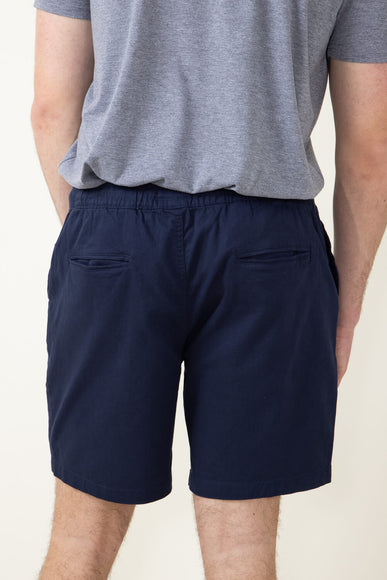 Stretch Pull On Shorts for Men in Navy Blue