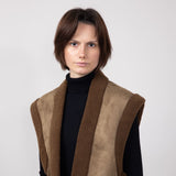 Suede Vest for Women in Brown